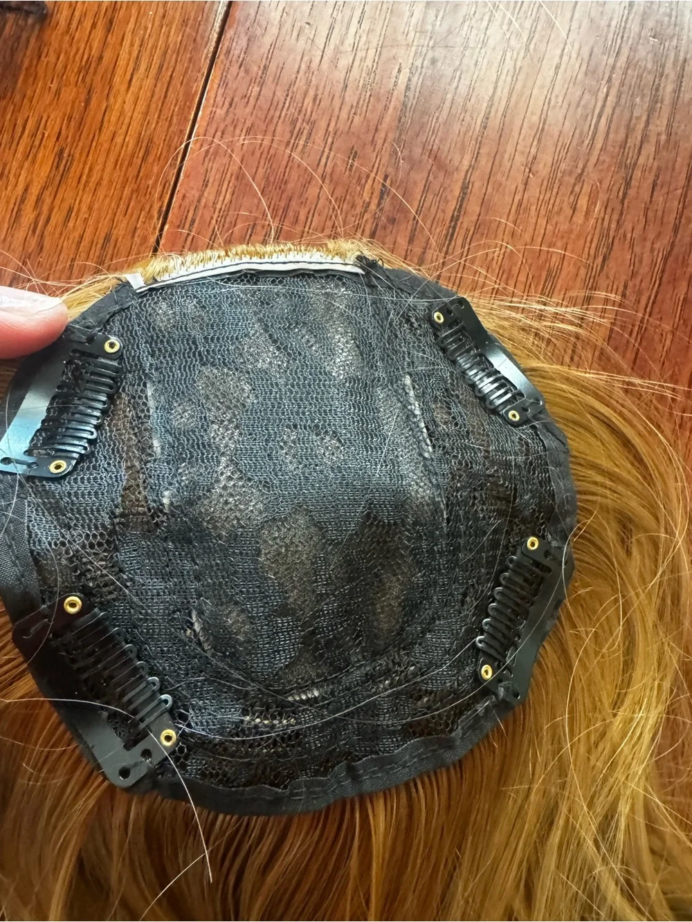 16” Pale Gold Blonde Synthetic Clip-In Hair Topper